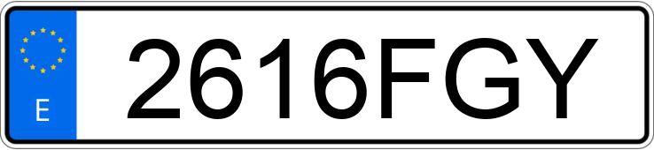 Numer rejestracyjny 2616FGY posiada SEAT IBIZA