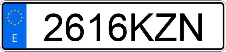 Numer rejestracyjny 2616KZN posiada MERCEDES VITO