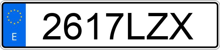 Numer rejestracyjny 2617LZX posiada VOLKSWAGEN GOLF