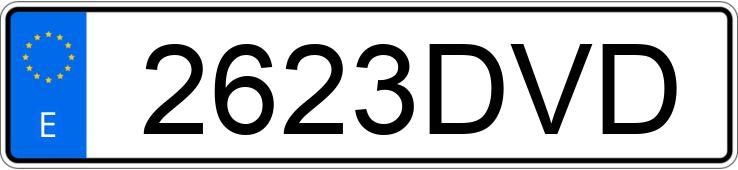 Numer rejestracyjny 2623DVD posiada AUDI A3