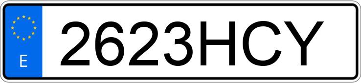 Numer rejestracyjny 2623HCY posiada MERCEDES A (168-169)