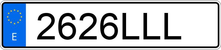 Numer rejestracyjny 2626LLL posiada VOLKSWAGEN GOLF