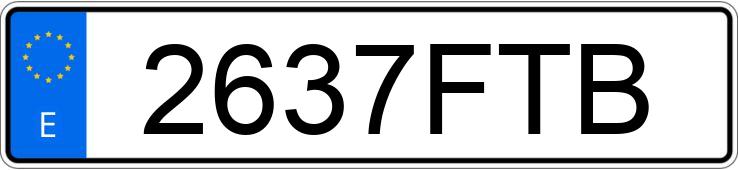 Numer rejestracyjny 2637FTB posiada BMW SERIE 3