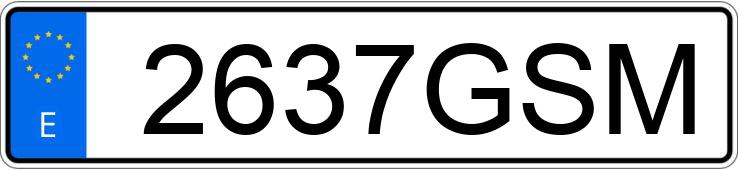 Numer rejestracyjny 2637GSM posiada BMW SERIE 1