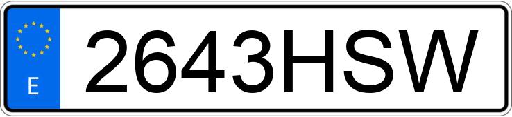 Numer rejestracyjny 2643HSW posiada KIA RIO