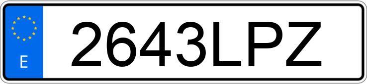 Numer rejestracyjny 2643LPZ posiada AUDI A3