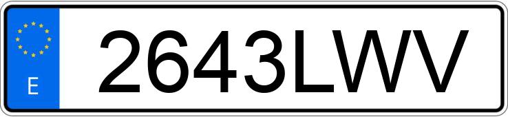 Numer rejestracyjny 2643LWV posiada LEXUS NX 350 H