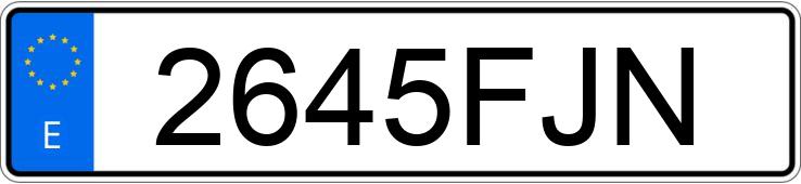 Numer rejestracyjny 2645FJN posiada PEUGEOT PARTNER