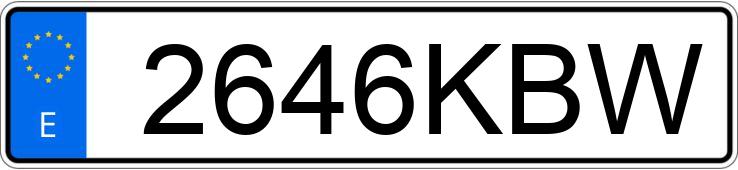 Registreringsnummeret 2646KBW har SEAT LEON