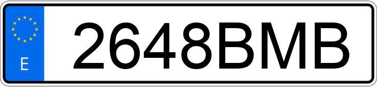 Numer rejestracyjny 2648BMB posiada PEUGEOT 206