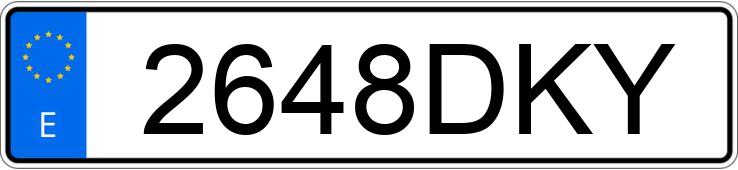 Numer rejestracyjny 2648DKY posiada VOLKSWAGEN GOLF