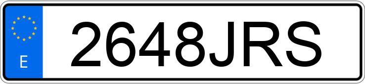 Numer rejestracyjny 2648JRS posiada MITSUBISHI SPACE STAR