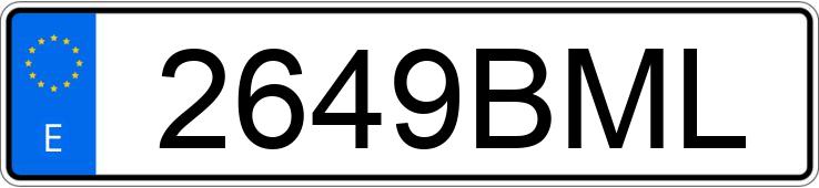 Numer rejestracyjny 2649BML posiada AUDI A3