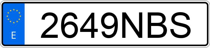 Numer rejestracyjny 2649NBS posiada VOLKSWAGEN GOLF