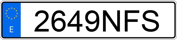 Numer rejestracyjny 2649NFS posiada VOLKSWAGEN TOURAN