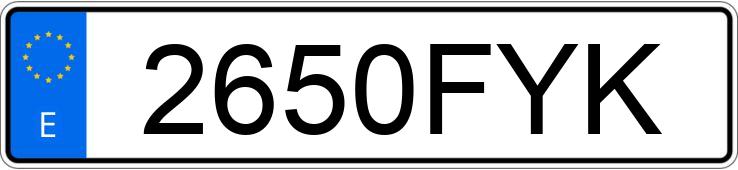 Numer rejestracyjny 2650FYK posiada HYUNDAI H-1