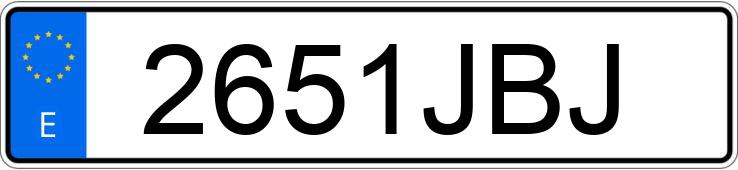 Numer rejestracyjny 2651JBJ posiada PEUGEOT EXPERT