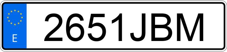 Numer rejestracyjny 2651JBM posiada LAUGE JENSEN 1800