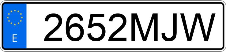 Numer rejestracyjny 2652MJW posiada VOLKSWAGEN GOLF