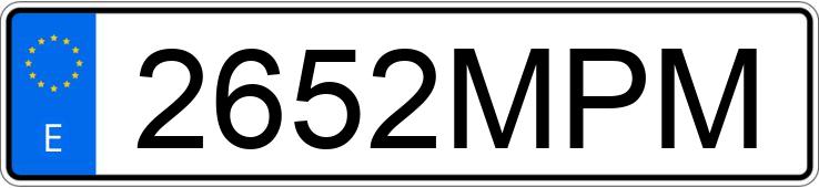 Numer rejestracyjny 2652MPM posiada MERCEDES SPRINTER