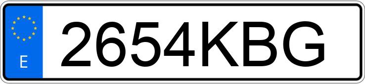 Numer rejestracyjny 2654KBG posiada JAGUAR XE