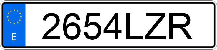 Numer rejestracyjny 2654LZR posiada AUDI A3 SPORTBACK