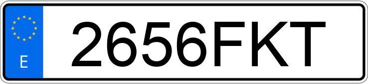 Numer rejestracyjny 2656FKT posiada AUDI A4