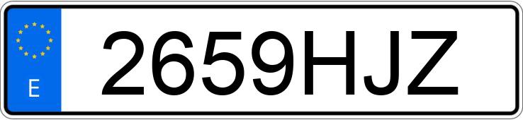 Numer rejestracyjny 2659HJZ posiada TOYOTA PRIUS