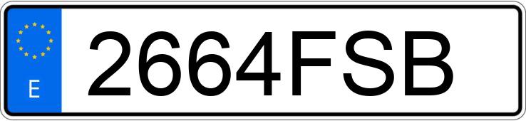 Numer rejestracyjny 2664FSB posiada AUDI A5