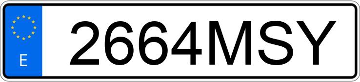 Numer rejestracyjny 2664MSY posiada AUDI Q4 SPORTBACK