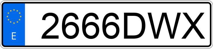 Numer rejestracyjny 2666DWX posiada SUZUKI GSXR 600