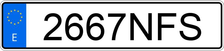 Numer rejestracyjny 2667NFS posiada EBRO S400