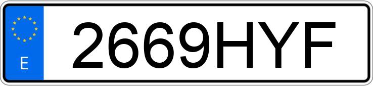 Numer rejestracyjny 2669HYF posiada MERCEDES CLK (208-209)