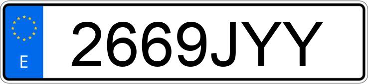 Numer rejestracyjny 2669JYY posiada HONDA ELEMENT