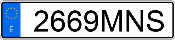 Numer rejestracyjny 2669MNS posiada PEUGEOT RIFTER