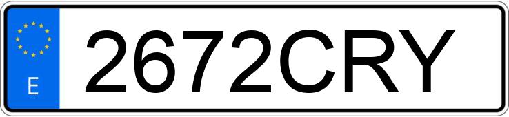 Numer rejestracyjny 2672CRY posiada TOYOTA PREVIA