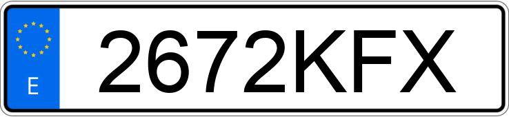 Il numero di registrazione 2672KFX ha OPEL MOKKA X