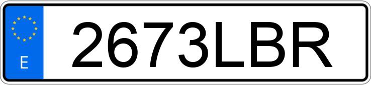 Le numéro d’enregistrement 2673LBR a SUZUKI VITARA Le numéro d’enregistrement 2673LBR a SUZUKI VITARA