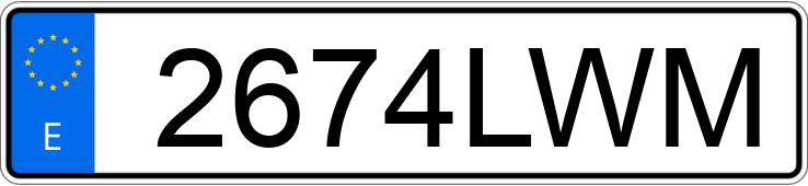 Numer rejestracyjny 2674LWM posiada MG ZS