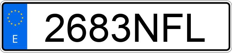 Numer rejestracyjny 2683NFL posiada BMW X3