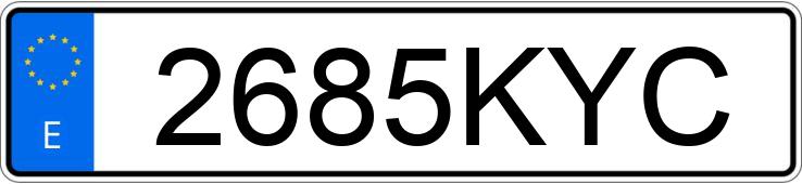 Numer rejestracyjny 2685KYC posiada AUDI A5 SPORTBACK