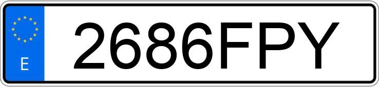 Numer rejestracyjny 2686FPY posiada FIAT PUNTO Numer rejestracyjny 2686FPY posiada FIAT PUNTO