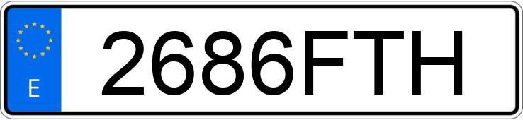Registreringsnummer2686FTH har PEUGEOT 207