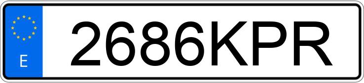 Numer rejestracyjny 2686KPR posiada PEUGEOT RIFTER
