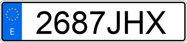 Numer rejestracyjny 2687JHX posiada PEUGEOT PARTNER Numer rejestracyjny 2687JHX posiada PEUGEOT PARTNER