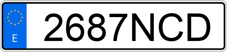 Numer rejestracyjny 2687NCD posiada AUDI A3 Numer rejestracyjny 2687NCD posiada AUDI A3
