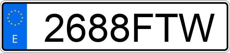 Numer rejestracyjny 2688FTW posiada FORD FOCUS