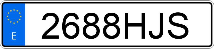 Numer rejestracyjny 2688HJS posiada MERCEDES E (212-207)