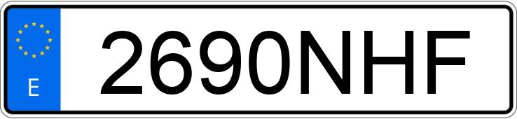 Numer rejestracyjny 2690NHF posiada PEUGEOT 106