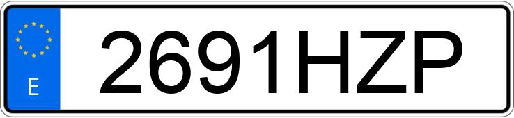 Registreringsnummeret 2691HZP har RENAULT MEGANE